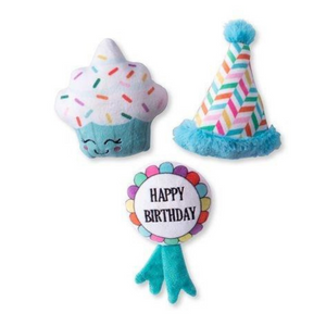 Pet Shop by Fringe Studio Happy Bark-Day Day Mini 3 Piece Set Dog Toy on Sale