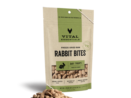 Vital Essentials Freeze-Dried Rabbit Bites Dog Treats 2oz For Discount