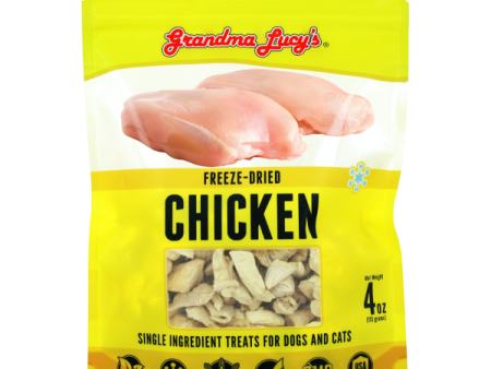 Grandma Lucy s Freeze-Dried Singles Chicken Dog & Cat Treats 4 oz Hot on Sale