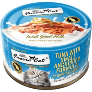 Fussie Cat Premium Tuna with Small Anchovies in Goat Milk Wet Cat Food, 2.47-oz Fashion