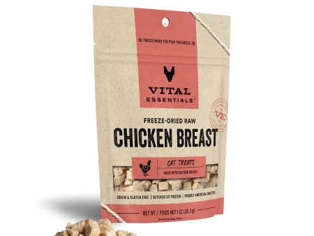 Vital Essentials Freeze-Dried Chicken Breast Cat Treats 1oz For Discount