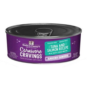 Stella & Chewy s Carnivore Cravings Savory Shreds Tuna & Salmon Recipe Cat Food Online Sale