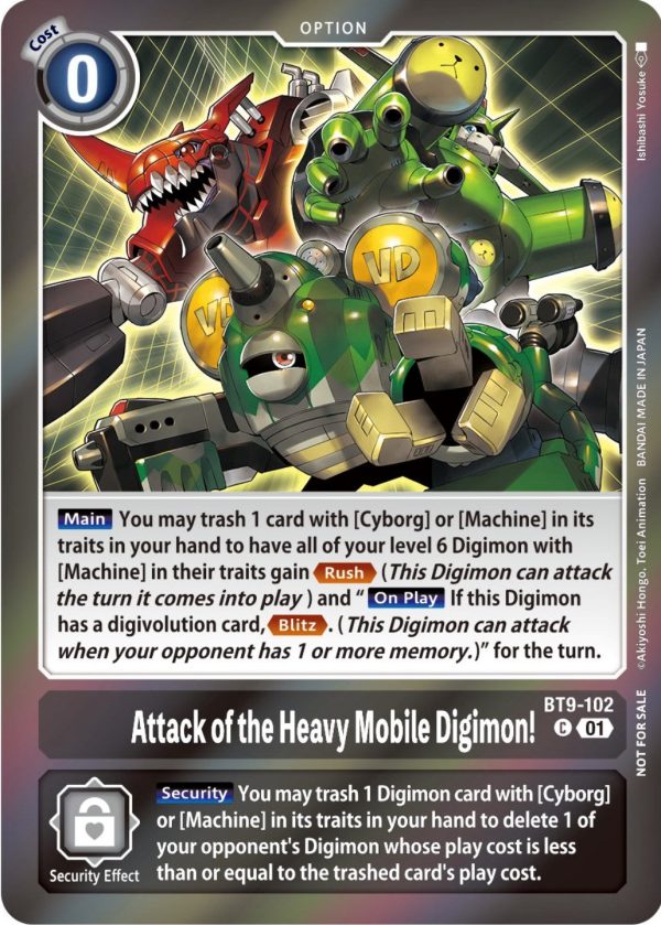 Attack of the Heavy Mobile Digimon! [BT9-102] (Event Pack 5) [X Record Promos] For Cheap