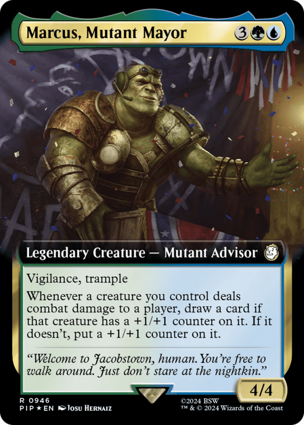 Marcus, Mutant Mayor (Extended Art) (Surge Foil) [Fallout] Supply