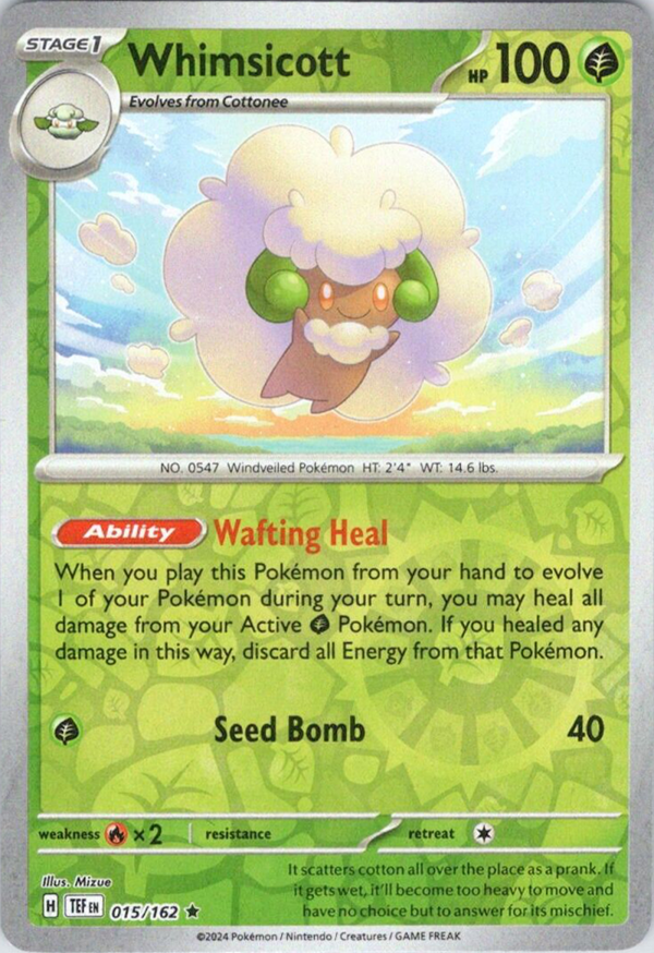 Whimsicott (015 162) [Scarlet & Violet: Temporal Forces] For Sale